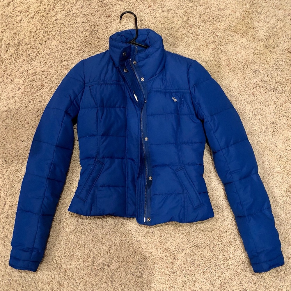Abercrombie & Fitch Blue Puffer Jacket
